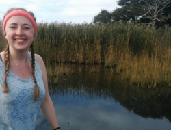 Caitlin Holden enjoys a freshwater wetland.