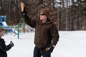John Benjamin leads a snowshoe outing. (photo © Ben Conant)