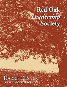 Sepia tone image of a branching oak tree with the words "Red Oak Leadership Society" superimposed on it.