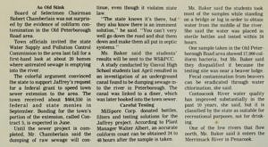Newspaper clipping highlighting the student research that led to the discovery of a broken sewer pipe in Peterborough.