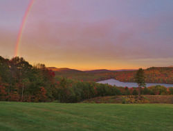 A rainbow over Spoonwood Pond. (photo © Meade Cadot)
