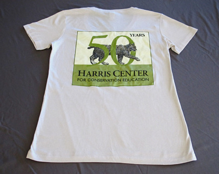 Harris Center 50th Anniversary women's v-neck t-shirt (back).