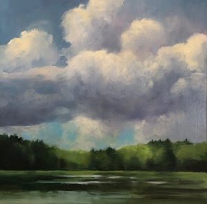 A painting of a wetland by Sue Callihan.