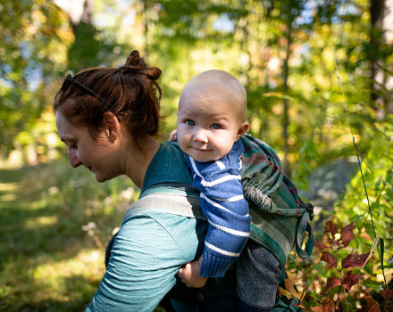 baby in backpack photo by Ben Conant