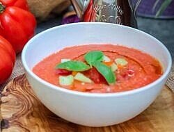 bowl of gazpacho soup