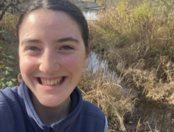 Kate McKay takes a wetland selfie.
