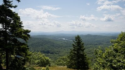 A scenic view of a lake, mountains, and trees (Photo by Ben Conant)