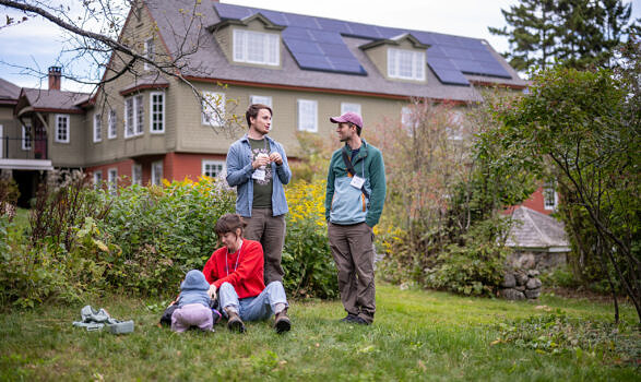 Socializing on the lawn (photo © Ben Conant)